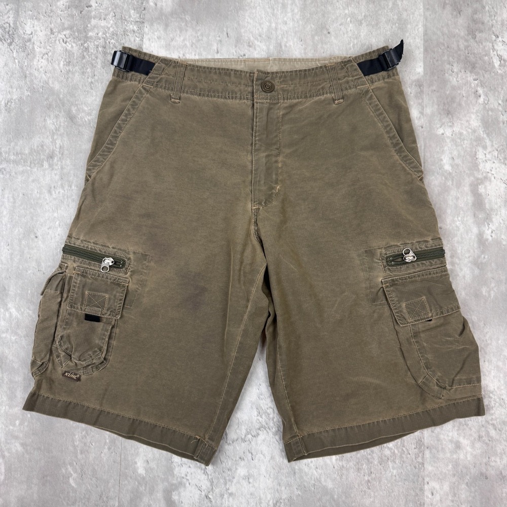 Kuhl Ambush Shorts Mens Small Khaki Kuhl Dry Hiking Zip Adjustable Waist Cargo